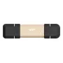 Silicon Power DS72 1 TB išorinis SSD, USB 3.2 Gen 2, Type-A ir Type-C, aliuminis/guminis dangtelis, auksinis