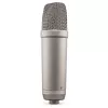 Studijinis kondensatorinis mikrofonas RØDE NT1-A 5th Gen — kardioidinis, XLR/USB, 24/32 bitų, iki 192 kHz, max SPL 142 dB, sidabrinis