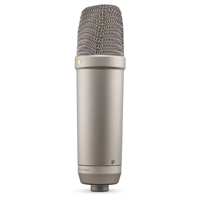 Studijinis kondensatorinis mikrofonas RØDE NT1-A 5th Gen — kardioidinis, XLR/USB, 24/32 bitų, iki 192 kHz, max SPL 142 dB, sidabrinis