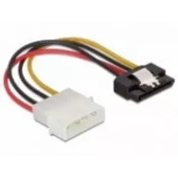 SATA HDD kabelis DeLOCK 60120 4pin vyriškas su metaliniu fiksatoriumi tiesus 0,12 m