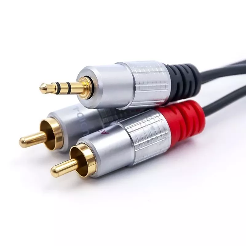 Garso kabelis Qoltec 52341 3 m 2xRCA 3,5 mm juodas
