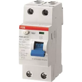 ABB liekamosios srovės grandinės pertraukiklis 25A F202A-25/0,3 pro M compact 2pol. 300mA F202A-25/0,3 (2CSF202101R3250)