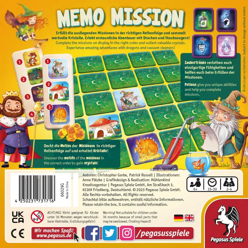 Memo Mission, stalo žaidimas
