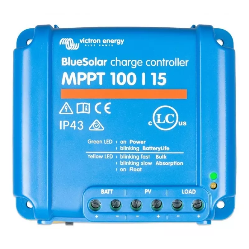 MPPT saulės įkrovos valdiklis Victron Energy BlueSolar 100/15 — 15A, 100V maks. PV