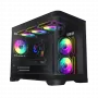 Gamemax HYPE-M BK | Mikro-ATX korpusas | Juodas | Be maitinimo šaltinio