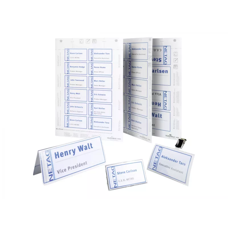 Durable 1455-02 White – A4 mikroperforuoti lipdukų lapai ženkleliams, 54x90 mm