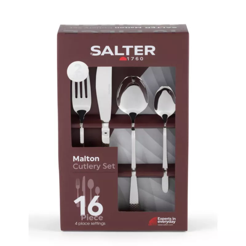 16 dalių stalo įrankių rinkinys Salter BW113282EU7, nerūdijantis plienas, serviravimas 4 asmenims