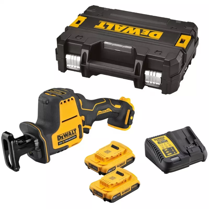 DeWALT DCS312D2-QW pjūklas stūmoklinis 2800 smūgių/min Juodas, Geltonas