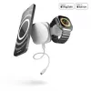 ZENS 2 viename „MagSafe“ ir „Watch“ kelioninis įkroviklis baltas
