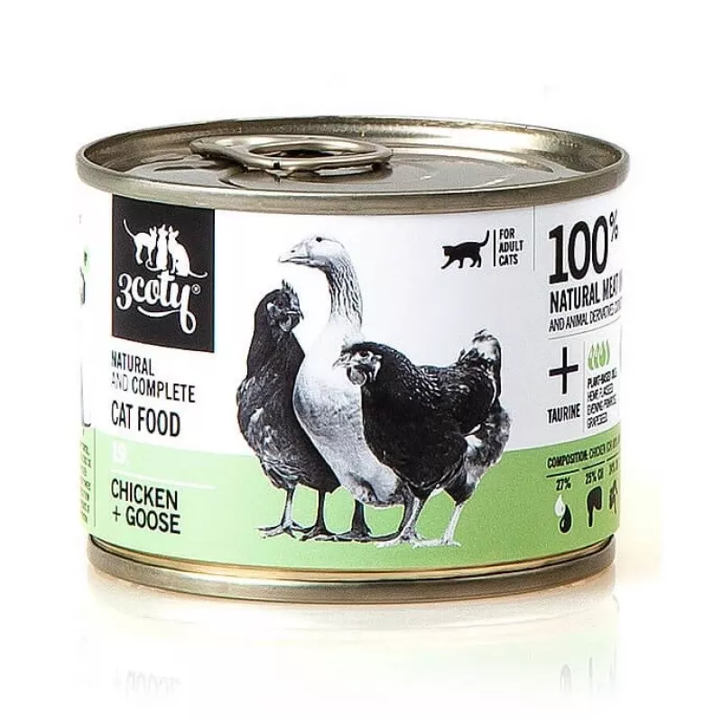 3COTY 19. Vištiena ir Žąsiena – šlapias ėdalas katėms – 180 g