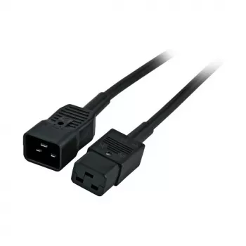 EFB-Elektronik IEC maitinimo ilginimo laidas C20 180° - C19 180°, juodas, 1,8 m, 3 x 1,50 mm²