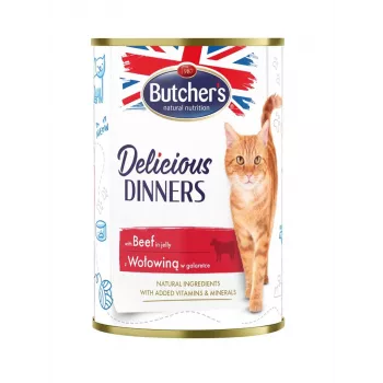 Šlapias ėdalas šunims Butcher's Delicious Dinners 400 g — Jautiena, be grūdų, suaugusiems