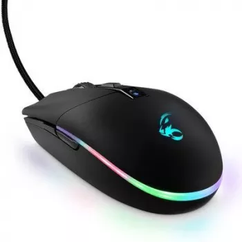Žaidimų pelė MediaRange MRGS202 – dešiniarankė, optinė, 4000 DPI, 6 mygtukai, USB-A, juoda
