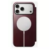 Mobilaus telefono dėklas Nomad Modern Leather Folio, skirtas iPhone 17 Pro Max – oda, TPU, PC, aliuminis, bordo spalvos, 16 cm (6,3 colio)