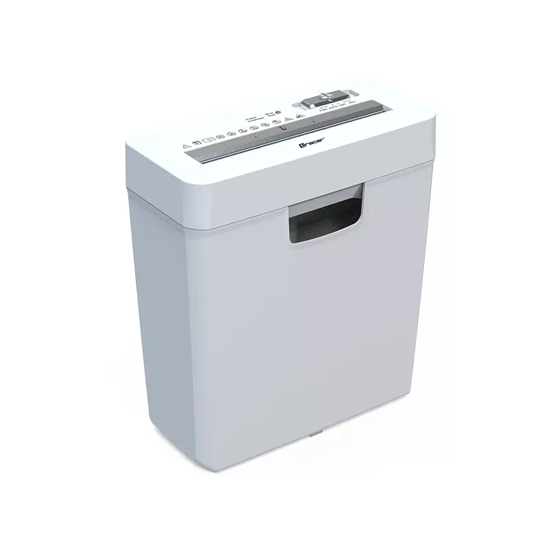 Popieriaus smulkintuvas TRACER Tracer 47584 – skersinis pjovimas 6 mm, iki 5–6 lapų, 10 L krepšelis, baltas