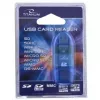 Kortelių skaitytuvas Titanum TA101B USB 2.0, mėlynas – palaiko MicroSD, SD/SDHC, MMC, MS formatus, 480 Mbit/s