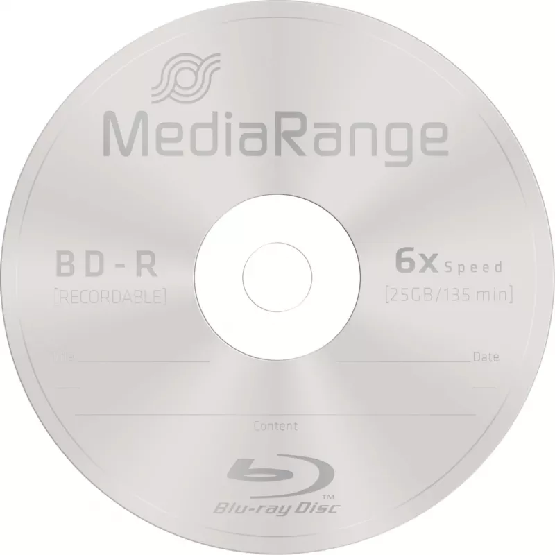 Tuščias BD-R diskas MediaRange MR514 25 GB 25 vnt.