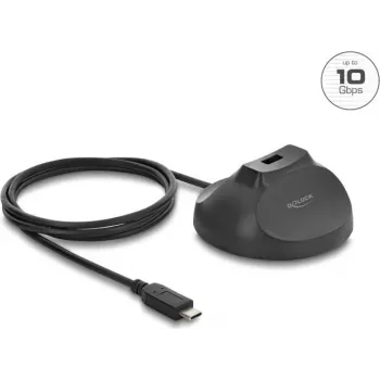 DELOCK magnetinis stovas USB Type-A lizdas į USB Type-C kištuką 10 Gbps prijungimo laidas 1,2 m (64365)