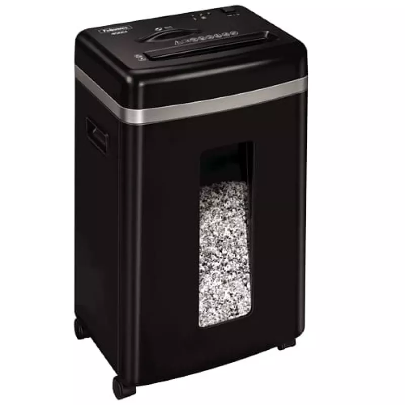 Popieriaus smulkintuvas Fellowes Powershred 450M Micro-cut, 9 lapų talpa, 2 x 12 mm, 22 L krepšelis, juodas