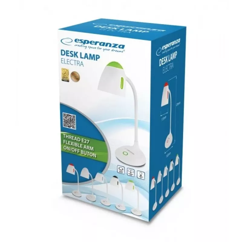 Stalinė lempa Esperanza ELD110W, E27, 12 W, LED, balta