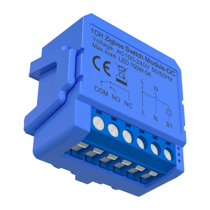 1 kanalo ZigBee perjungimo modulis sausais kontaktais Avatto ZWSM16-DC32V-1, DC 32 V