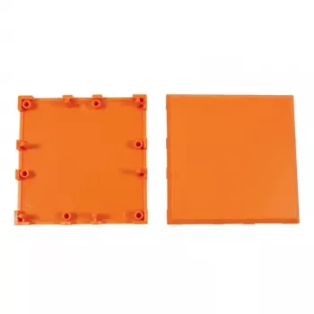 ALLNET Brick'R'knowledge plastikinis korpusas 2x2 oranžinis viršus ir apačia 10 vnt. pakuotė