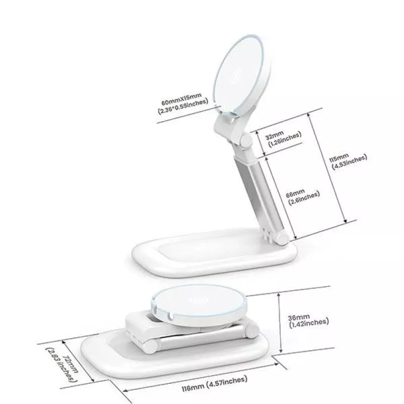 Magnetinis stovas SODI BM-310 baltas MagSafe