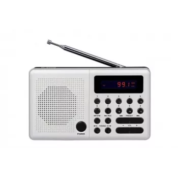 Eltra Radio Pliszka USB, FM, baltas