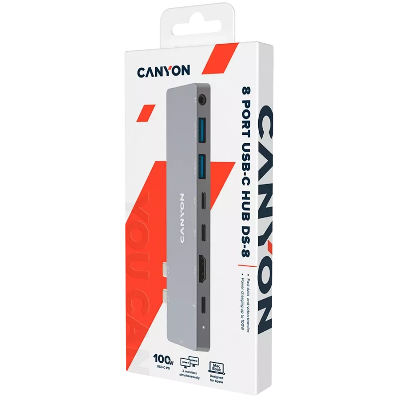 CANYON Įkrovimo stotelė 2xTB - 2xHDMI 2xUSB 3.0 2xUSB-C lizdai