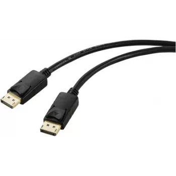 Renkforce DisplayPort jungiamasis laidas, DisplayPort kištukas – DisplayPort kištukas, 2,00 m, juodas (RF-5771514)