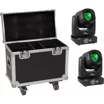 LED šviestuvų rinkinys EUROLITE TMH-B90 2x su transportiniu dėklu ir ratais