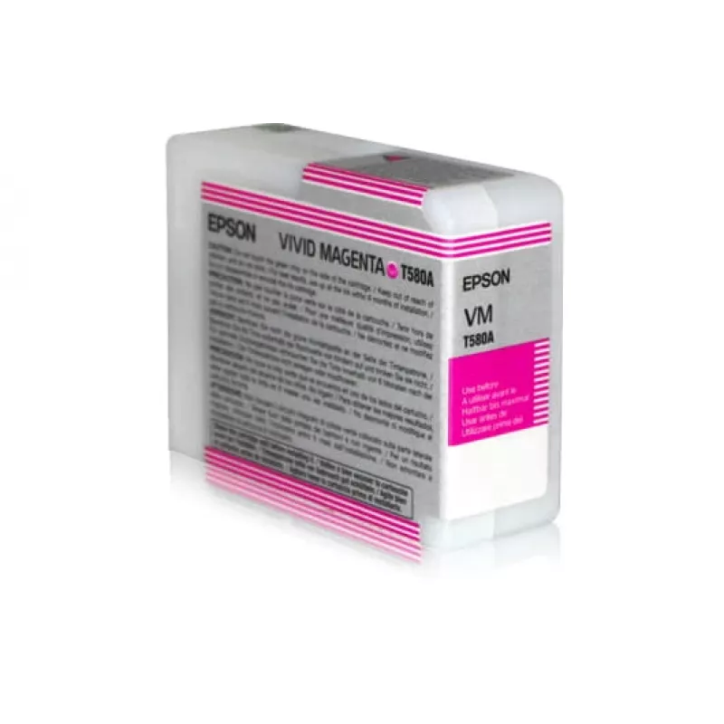 Epson Singlepack Vivid Magenta T580A00, ryškiai purpurinis, pigmentinis rašalas, 80 ml, 1 vnt.
