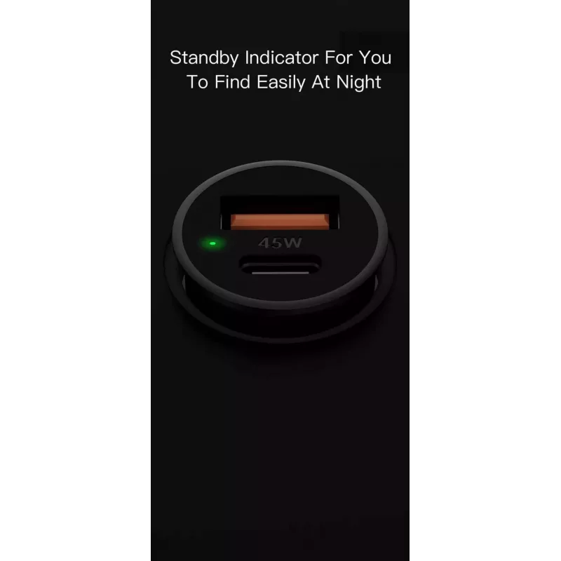 Automobilinis įkroviklis Orsen C8 45W – 45W USB-C PD greitasis įkrovimas, juodas