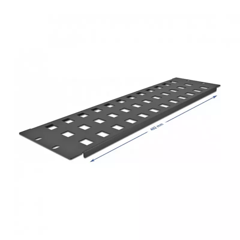 Keystone skydas DeLOCK 19 colių Keystone Patch Panel 48 prievadų 3U juodas