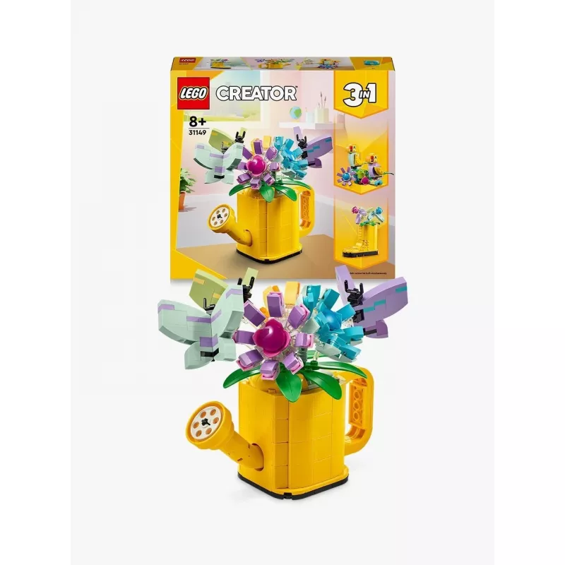 LEGO Creator Gėlė laistytuve 31149 – statomas gėlių modelis, 420 dalių, 120×150×130 mm