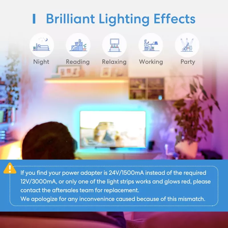Meross MSL320 LED juostinis šviestuvas 5 mm