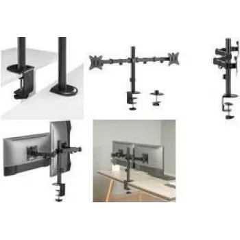 Logilink BP0172 Dviejų monitorių stovas juodas