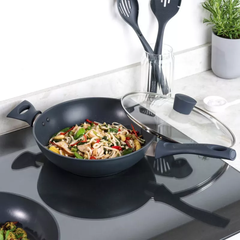 Wok keptuvė Salter BW12267EU7 28 cm, nelipni danga, tinka indukcijai