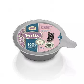 FOLK Kitten Delicate ėriena šlapias kačių ėdalas kačiukams - 85 g