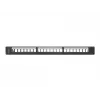 Patch panel 1U LANBERG PPKS-1124-B, 24 prievadai, 1U, ABS, juoda, 482,6×44,5×154 mm