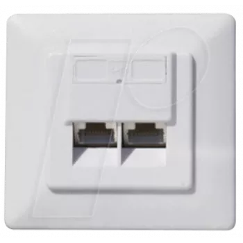Sieninis lizdas ShiverPeaks BS74276, 1x RJ45, 6a kat., baltas