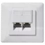 Sieninis lizdas ShiverPeaks BS74276, 1x RJ45, 6a kat., baltas