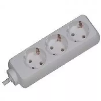 Prailginimo laidas Bachmann 3x Schuko H05VV-F 3G 1,50 mm² 16 A/3680 W 3 m