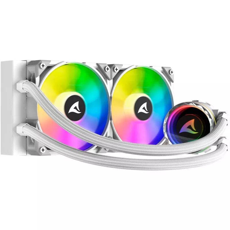 S80 RGB White AIO 240mm skysčio aušinimas baltas
