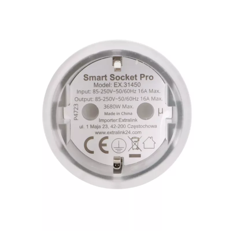 Extralink Smartlife išmanusis kištukinis lizdas SC Pro, Zigbee, Homekit, Tuya, 3680W