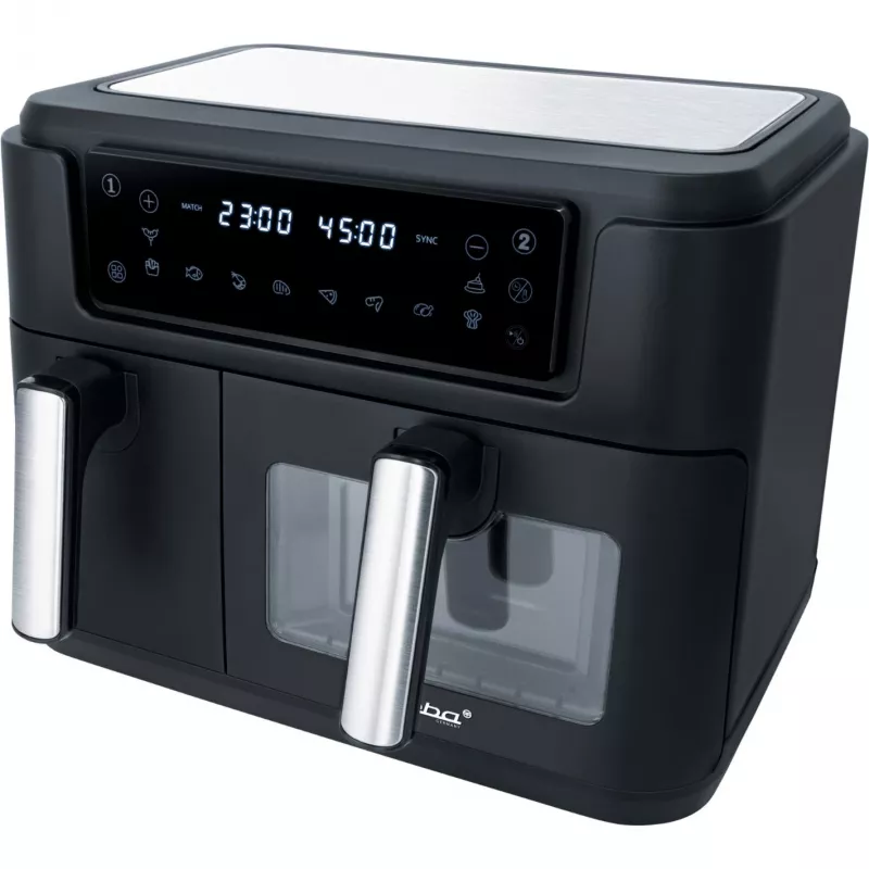 Dviguba oro gruzdintuvė Steba HF 9500 DUO (juoda, 2400 W, 2 krepšeliai 6 L + 3,5 L)