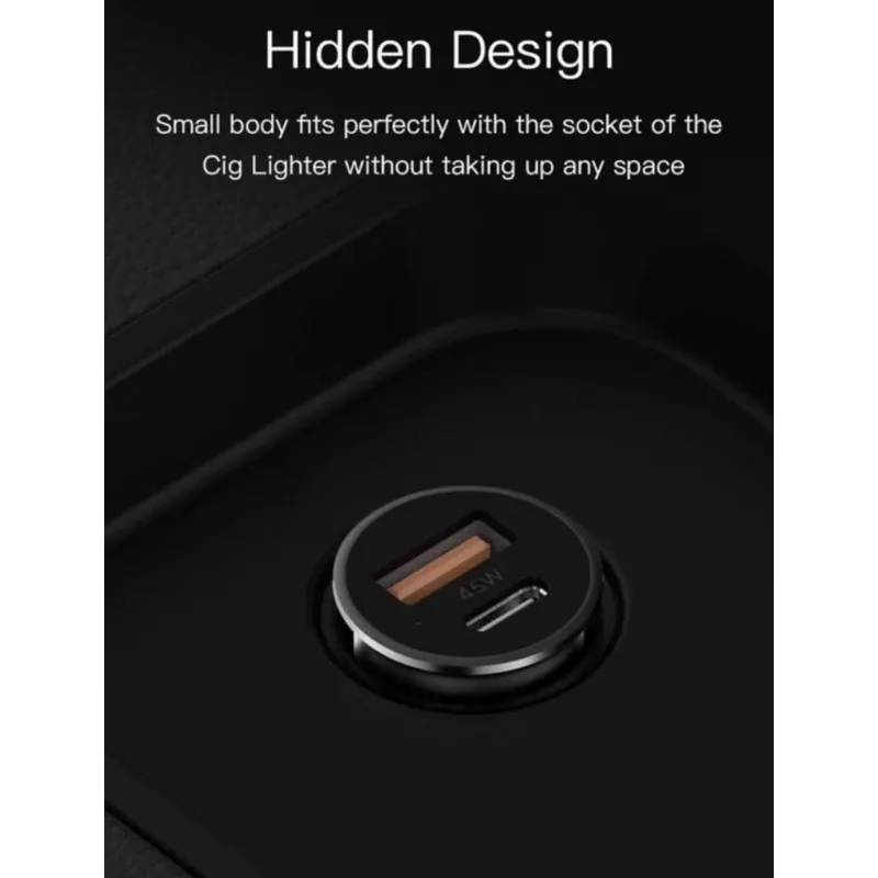 Automobilinis įkroviklis Orsen C8 45W – 45W USB-C PD greitasis įkrovimas, juodas