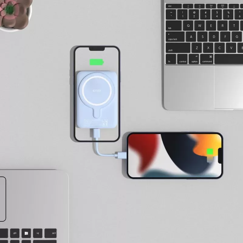 Nešiojamas Powerbank TECH-PROTECT PB10 LIFEMAG 5000mAh Mėlynas