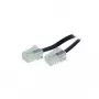 S/CONN 6m RJ45 juodas permatomas kabelis