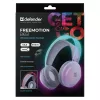 Belaidės ausinės ant galvos DEFENDER Freemotion B651 – binauralinės, uždaros akustinės, 20–20000 Hz, 105 dB, USB-C, AUX